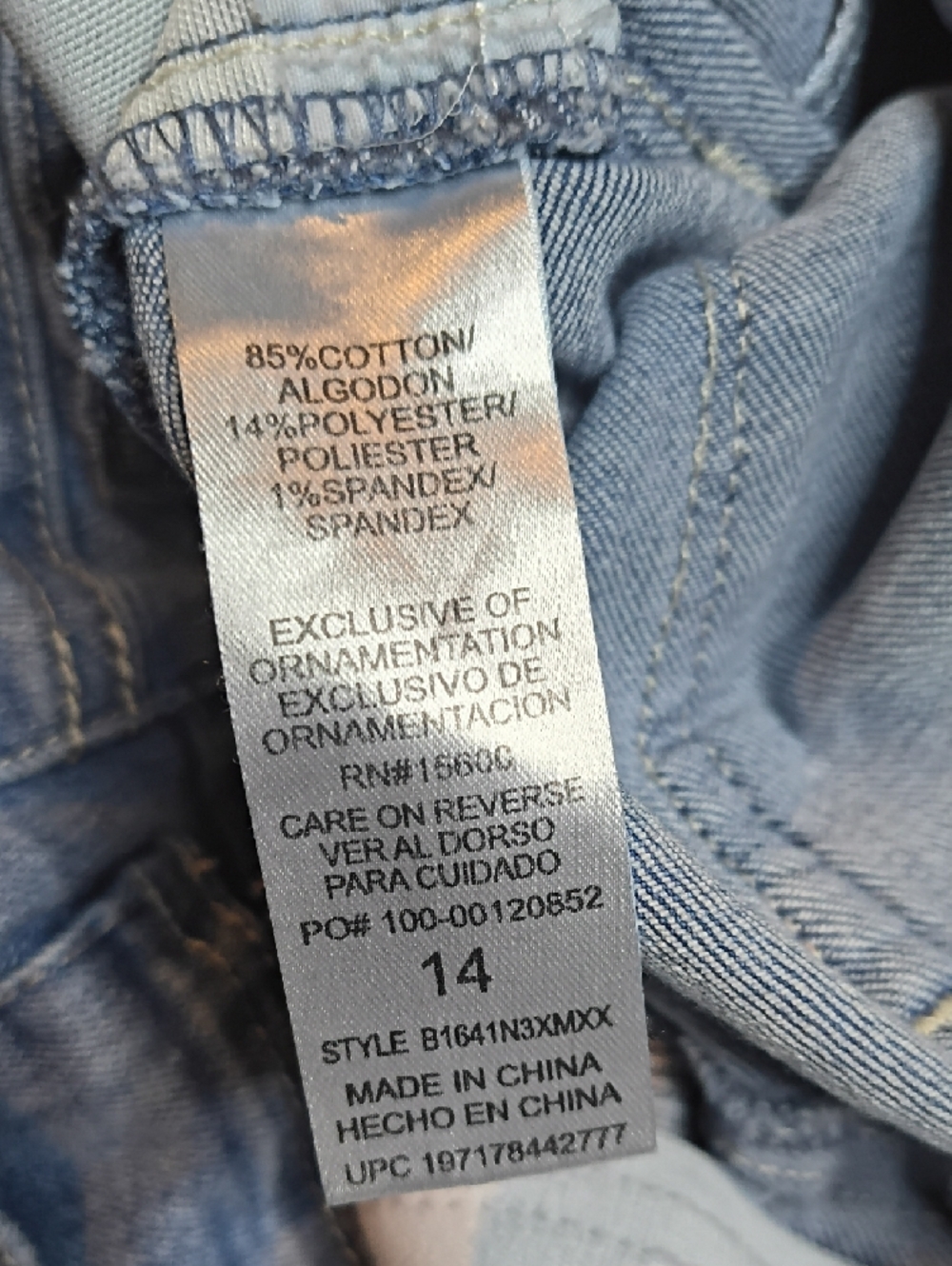 Skinny Jeans w/28" Inseam👖High Rise Democracy Denim Jeans Size 14 sac350 - Picture 5 of 5